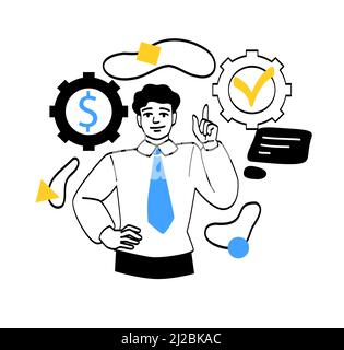 Workflow management business concept Stock Vector