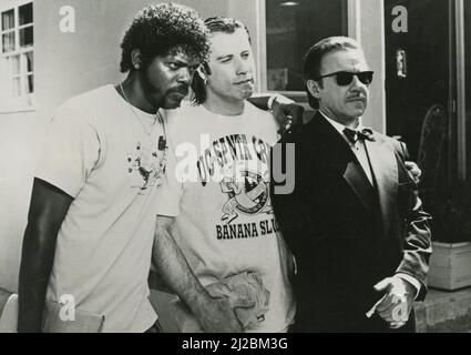 American actors Samuel L. Jackson, John Travolta, and Harvey Keitel in the movie Pulp Fiction, USA 1994 Stock Photo