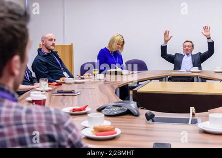 Philip Jansen chairs a meeting during his Belfast Visit, 28/02/2019 Stock Photo