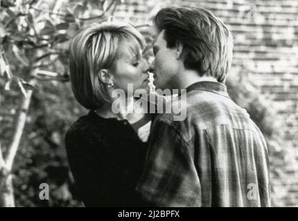 American actor Christian Slater and actress Mary Stuart Masterson in the movie Bed of Roses, 1996 Stock Photo