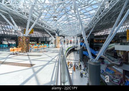 Recife, PE, Brazil - October 19, 2021: internal area of the International Airport of Recife, REC, Guararapes - Gilberto Freyre. Stock Photo