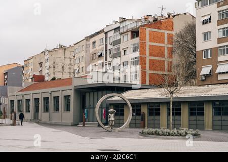 Kadikoy, Istanbul, Turkey - Feb, 26, 2022. The historical gashane into a Culture and Art Center. Gazhane Museum (Muze Gazhane) . High quality photo Stock Photo