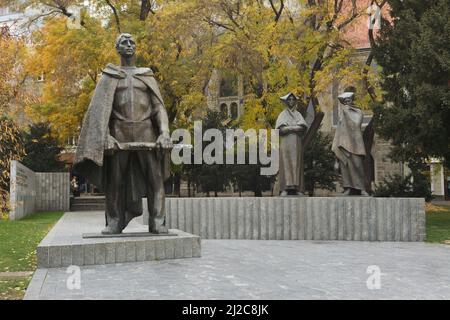 Memorial of the Slovak National Uprising (Pamätník Slovenského národného povstania) designed by Slovak sculptor Ján Kulich and Slovak architect Dušan Kuzma (1974) in Bratislava, Slovakia. Stock Photo