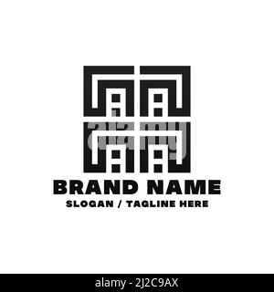 Letter AA logo design template. Editable, resizable, EPS 10, vector illustration. Stock Vector