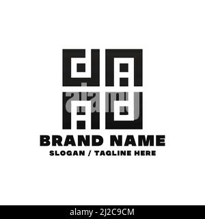 Letter AD logo design template. Editable, resizable, EPS 10, vector illustration. Stock Vector