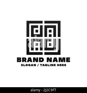 Letter AD logo design template. Editable, resizable, EPS 10, vector illustration. Stock Vector