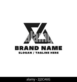 Letter AE logo design template. Editable, resizable, EPS 10, vector illustration. Stock Vector