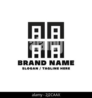 Letter AA logo design template. Editable, resizable, EPS 10, vector illustration. Stock Vector