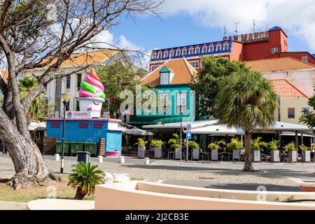 Strolling through Willemstad, Curacao Stock Photo