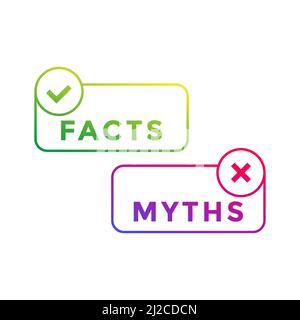 facts and myths, vector art Stock Vector