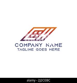 Letter CH logo design template. Editable, resizable, EPS 10, vector illustration. Stock Vector