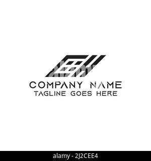 Letter CH logo design template. Editable, resizable, EPS 10, vector illustration. Stock Vector