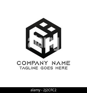 Letter EH logo design template. This logo is very suitable for any kind of business or industry that is engaged in any field. Stock Vector