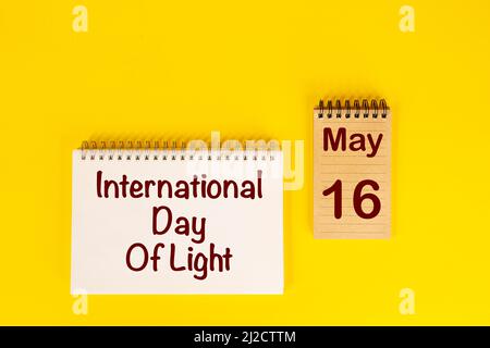 The celebration of the  International Day of Light the May 16 Stock Photo
