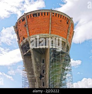 Vukovar water tower under reconstruction Stock Photo