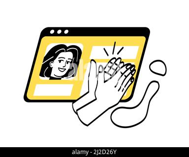 Hand choosing resume concept. HR manager finds suitable candidate for job and claps. Hiring and recruitment of personnel for vacancy. Curriculum vitae Stock Vector