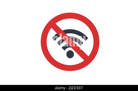 No Wifi signal, symbol Icon. Vector Illustrator.  Stock Vector