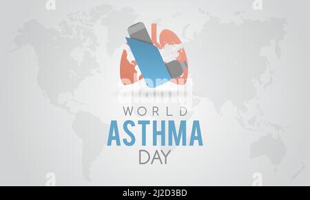 World Asthma Day. Annual Health Prevention Day Concept For Banner 