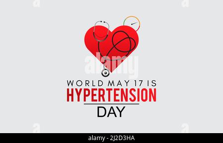 World Hypertension Day. Health raise awareness concept for banner, poster, card and background design. Stock Vector