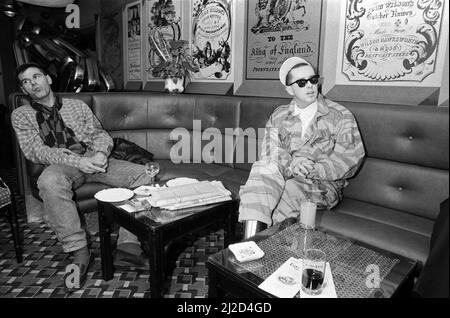 Holly Johnson, lead singer with Frankie Goes To Hollywood pictured with Wolfgang. 14th March 1985. Stock Photo