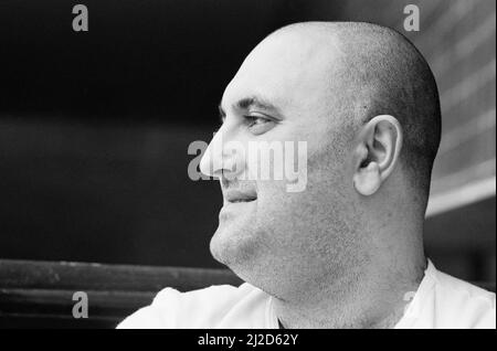 Liverpudlian comedian Alexei Sayle who starred in the BBC television comedy series The Young Ones, pictured in London. 17th May 1985. Stock Photo