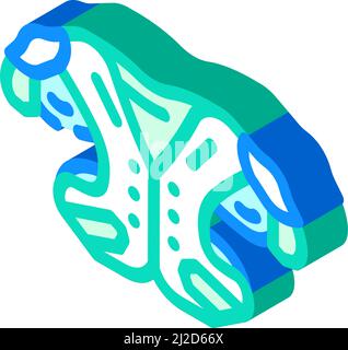 shoulder pads isometric icon vector illustration Stock Vector