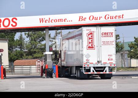 Trucks at Sapp Bros Truck Stop on the east side of Cheyenne Wyoming ...