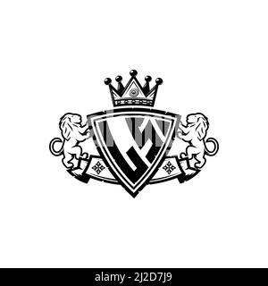 LS Monogram logo letter with Simple shield crown style design. Luxurious monogram, lion luxury logo, Stock Vector