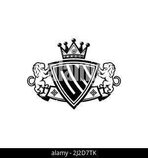 OM Monogram logo letter with Simple shield crown style design. Luxurious monogram, lion luxury logo, Stock Vector