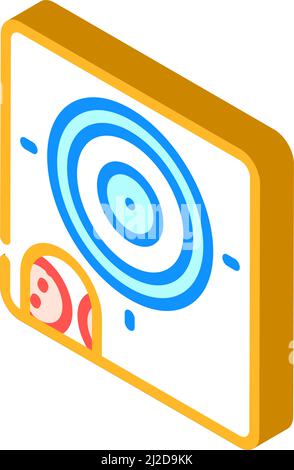 target for training isometric icon vector illustration Stock Vector