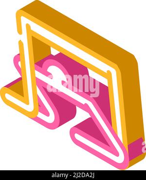 iron gate isometric icon vector illustration Stock Vector