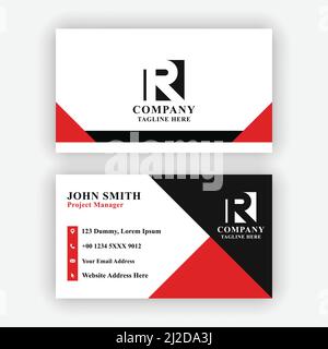 Simple, modern and elegant business card design template. Editable, resizable, EPS 10, vector illustration. Stock Vector