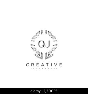 QJ Initial Letter Flower Logo Template Vector premium vector Stock ...