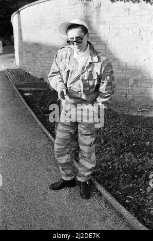 Holly Johnson, lead singer with Frankie Goes To Hollywood. 14th March 1985. Stock Photo