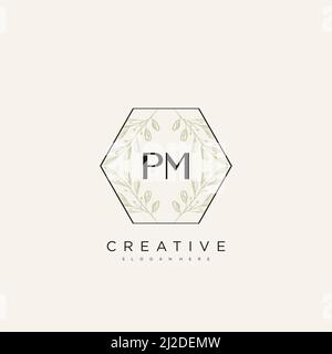 Premium Vector  Luxury letter pm or mp monogram logo design vector