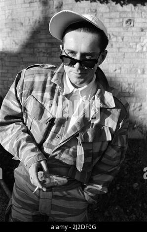 Holly Johnson, lead singer with Frankie Goes To Hollywood. 14th March 1985. Stock Photo