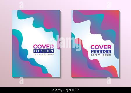 Abstract Liquid Cover Design Template Vibrant Multicolor Gradient Stock Vector