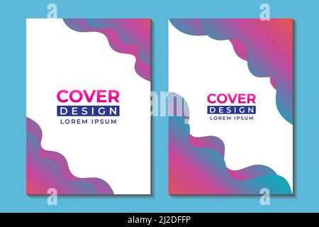 Abstract Liquid Cover Design Template. Vibrant Multicolor Gradient Stock Vector