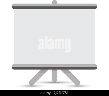 Empty white board on a white background Stock Vector