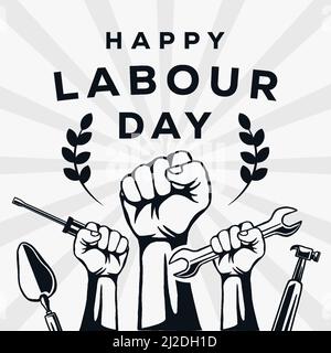 happy labour day illustration design Stock Vector