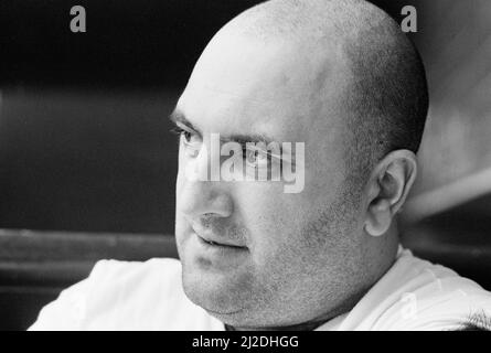 Liverpudlian comedian Alexei Sayle who starred in the BBC television comedy series The Young Ones, pictured in London. 17th May 1985. Stock Photo