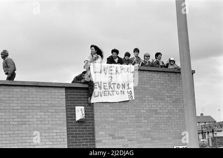 Liverpool FC, Homecoming Victory Parade after winning the FA Cup, and completing a League and Cup double, Sunday 11th May 1986. Stock Photo