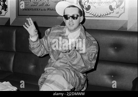 Holly Johnson, lead singer with Frankie Goes To Hollywood. 14th March 1985. Stock Photo