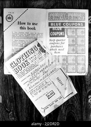 World war two rationing clothing book 1943 to 1944: EDITORIAL ONLY ...