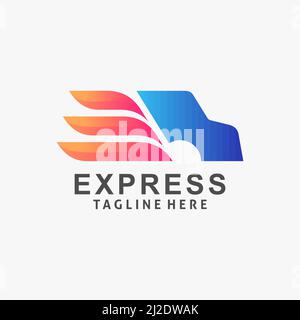 Express delivery logo design Stock Vector