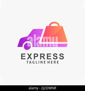 Express delivery logo design Stock Vector