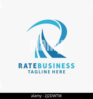 Letter R business logo design Stock Vector