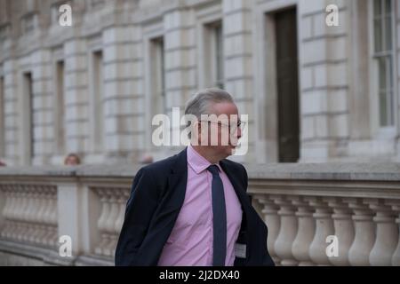 London, Uk. 31st Mar,2022. Michael Gove,Secretary of state for Housing communities and Local Government arrives at cabinet office whithall Stock Photo