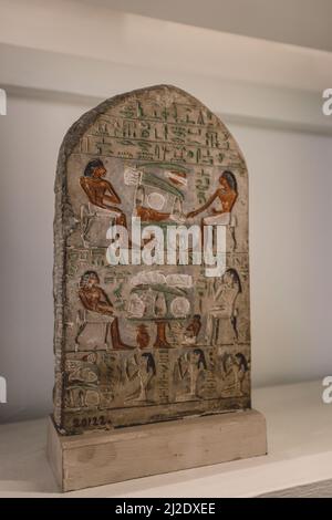 Different Ancient Exhibits in the Cairo Egyptian Museum, the oldest archaeological museum in the Middle East Stock Photo