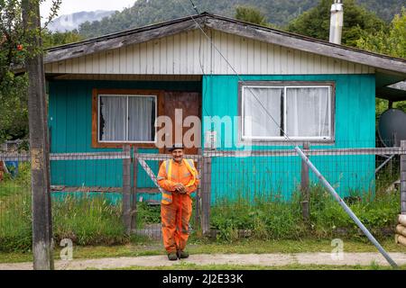 29-01-2020, Chile - Puyuhuapi, a village along the Carretera Austral in Patagonia Stock Photo